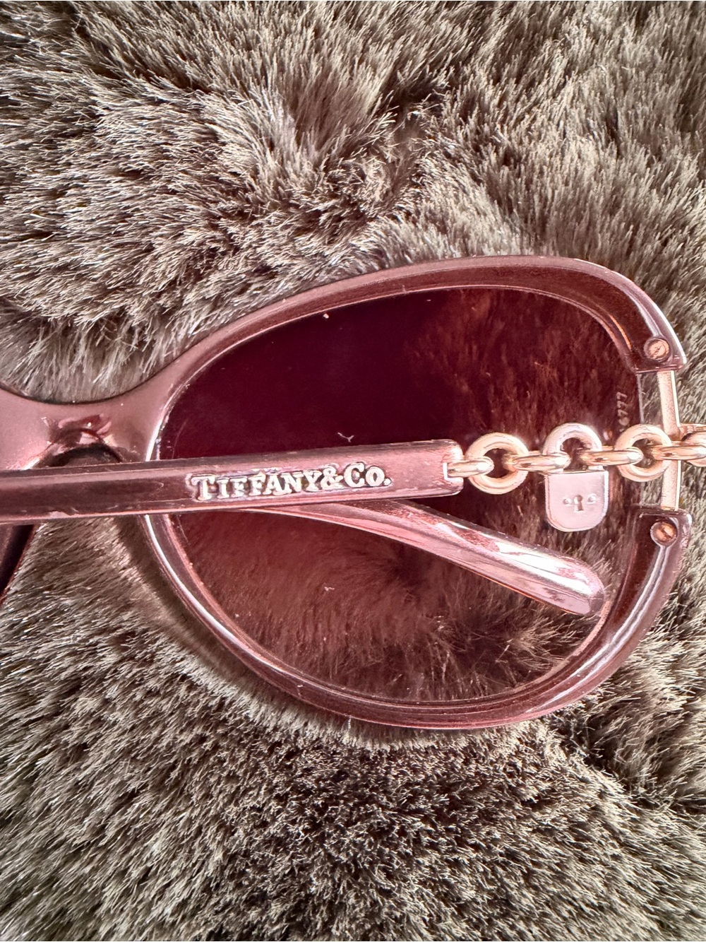 Tiffany & Co. Brown Gradient Women’s Sunglasses with Gold Accents - Picture 3 of 7